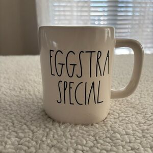 🐣 EASTER!! Rae Dunn “EGGSTRA SPECIAL” Ceramic Mug. Pink Inside. Excellent Cond.